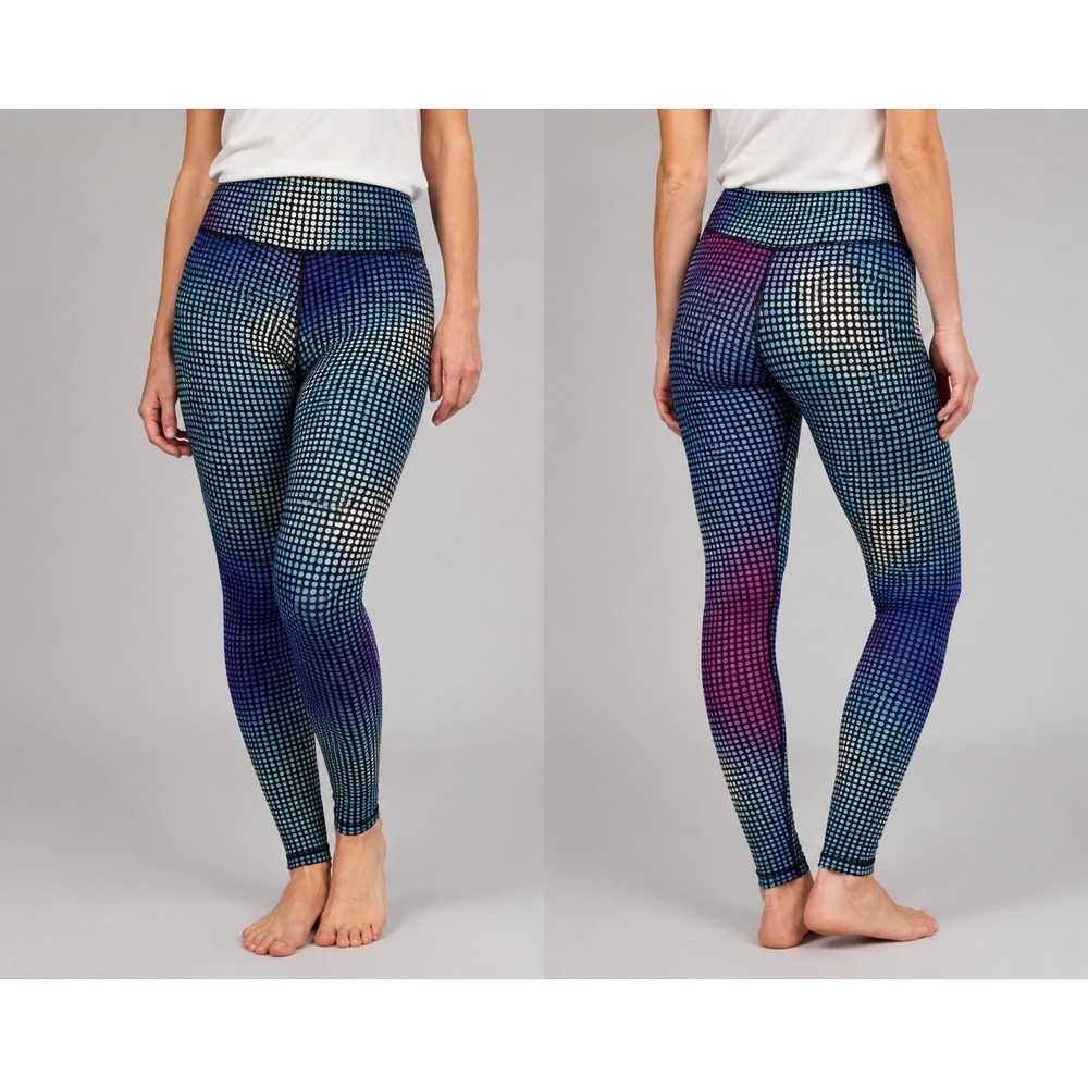 Lululemon Align High Rise Leggings Blue Purple Dot‎ Print Size 6 Yoga